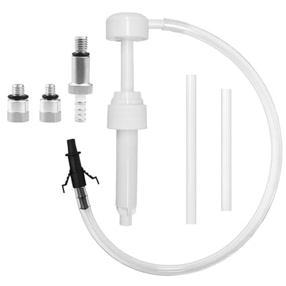 Lower Unit Gear Oil Pump, Car Differential Fluid Pump Kit with 3/8" Swivel, 3rd Hand, 8mm & 10mm Adapters, Transmission Fluid Transfer Hand Tool for Standard Quart Bottles