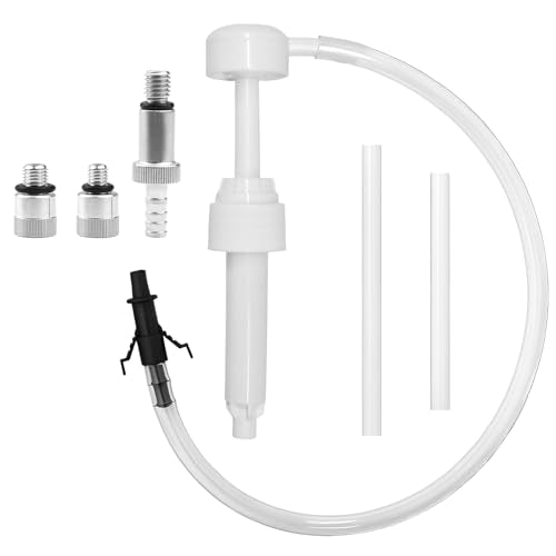 Lower Unit Gear Oil Pump, Car Differential Fluid Pump Kit with 3/8" Swivel, 3rd Hand, 8mm & 10mm Adapters, Transmission Fluid Transfer Hand Tool for Standard Quart Bottles