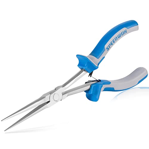 SPEEDWOX 7 Inches Long Reach Needle Nose Pliers Slim Extra Long Nose | Smooth Jaw Mini Precision Wire Looping, Fine Tips Pliers for Jewelry Making, Bending Wire and Small Object Gripping - style: Needle Nose Pliers