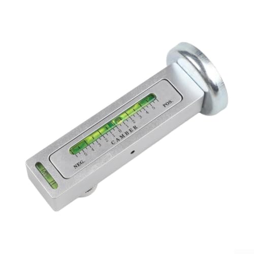 Adjustable Camber Gauge Tool, Magnetic Wheel Alignment Castor Caliper, Disc Brake Leveling Measure Kit for Ford for Chevy for Toyota for Jeep(Plastic silver)