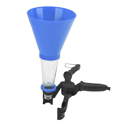 Engine Oil Funnel Kit, 3Pcs Universal Anti Static Engine Oil Funnel Tool, Spill Proof Labor Saving Automotive Funnels Set for Car, Easy to Use 1 Person Design (Blue) - color: 2#
