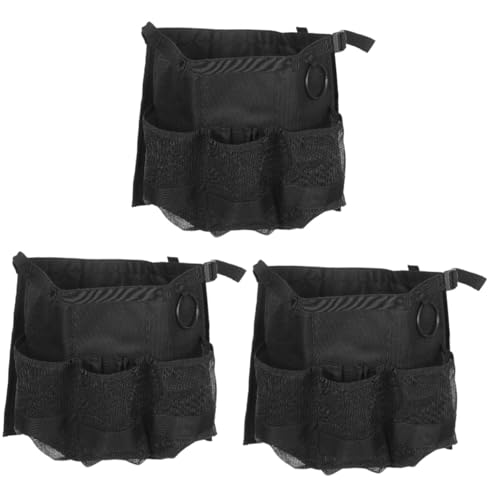 GLEAVI 3pcs Bucket Tool Organizer Bag Multipocket Storage for Car Detailing Fishing Gear Material Hanging Design Outdoor Use - color: Blackx3pcs, size: 40.00X30.00X0.20CMx3pcs