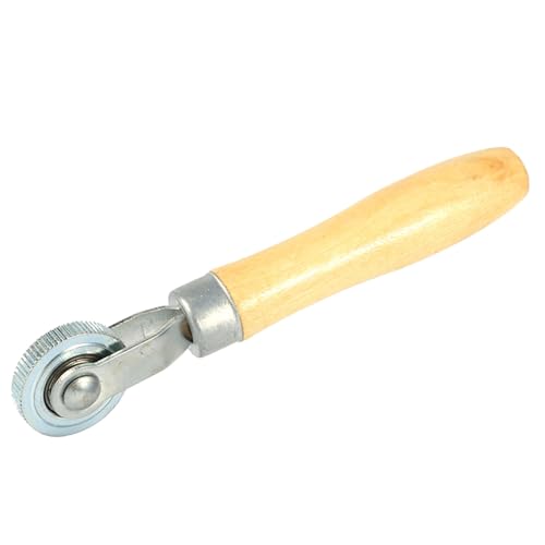 Wooden Handle Repair Tube Stitch Puncture Patch Tyre Roller Bearing Tool, Lightweight, Portable, Easier with Bearing Inside for Tubeless and Tubed Tyres