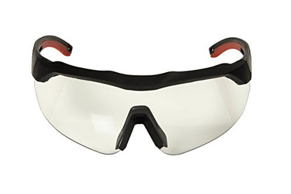 3M Safety Eyewear, Aerodynamic Design, Black w/Red Accent Frame, Clear Lens, Anti-Fog (Pack of 4) - color: Clear, size: (Pack of 4)