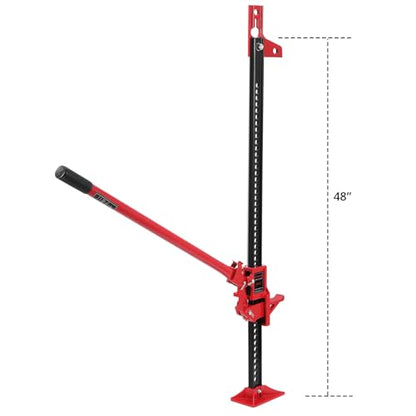 Garvee High Lift Farm Jack 48", 3.2 Ton (7000 Lb) Heavy Duty Ratcheting Off-Road Lifting Equipment with Triangular Head, Multi-Purpose Utility Bumper Lifter for Car, Truck, SUV, ATV, 4x4 & Farm Use - size: 48 Inch, style: Triangular-7000lb