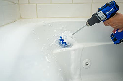 RotoScrub Drill-Powered Cleaning Brushes - 2-Brush Drill Accessory Combo Kit - color: White/Blue, size: Multi-Kit - 2 Piece Set