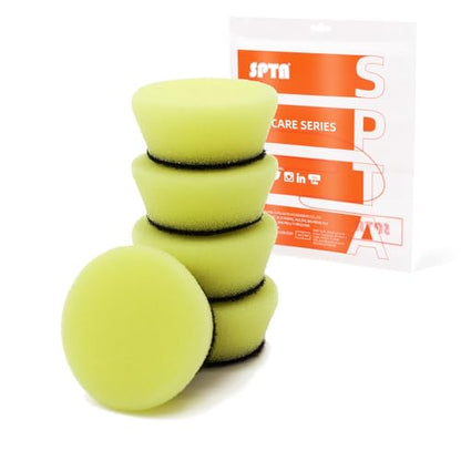 SPTA Yellow T80 Mini High-Cut Foam Polishing Pad Sets, 5Pcs 1.3inch/32mm Sponge Polishing Buffing Pads, Car Foam Detail Polishing Pad Kit for Car Detail Polishing, Small Area Polishing -FPTSS1Y - color: 5Pcs Yellow T80 High-Cut Pad, size: 1.3 Inch (32mm)