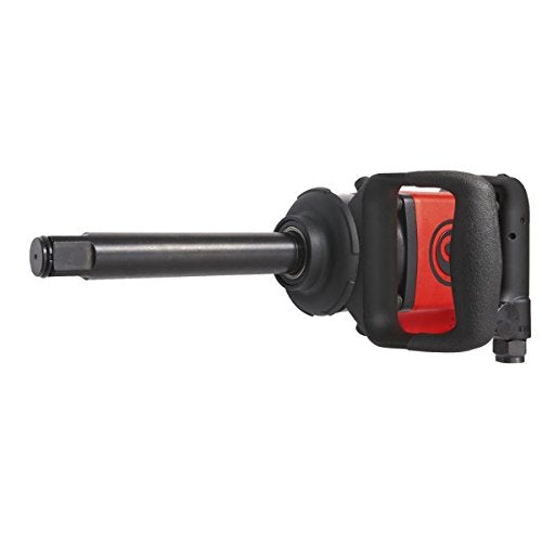 Chicago Pneumatic CP7773D-6 Air Impact Wrench (1 Inch), 6 Inch Extended Anvil, Air Impact Gun Industrial Repair & Assembly Tool, D-Handle, Twin Hammer, Max Torque Output 1300 ft. lbf/1760 Nm, 6600 RPM - style: With 6-Inch Extenstion