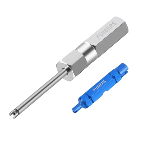 Tire Valve Stem Removal Tool Kit 2PCS,Presta Valve Core and Stainless Steel Schrader Stem Removal Tools, Car and Bike Valves Core Stem Puller Repair Kit - size: Schrader+Presta