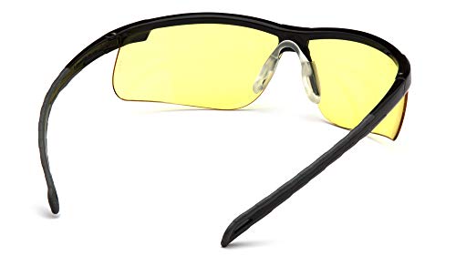 Pyramex Ever-Lite Lightweight Safety Glass Indoor/Outdoor Mirror Lens - color: Black Frame/Amber Lens