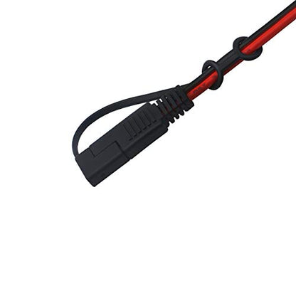 CERRXIAN 3.2FT 12V 14AWG Alligator Crocodile Clip to SAE Connector Quick Release Quick Disconnect Car Solar Power Charging Extension Cable,Black & Red C - color: Crocodile Clip