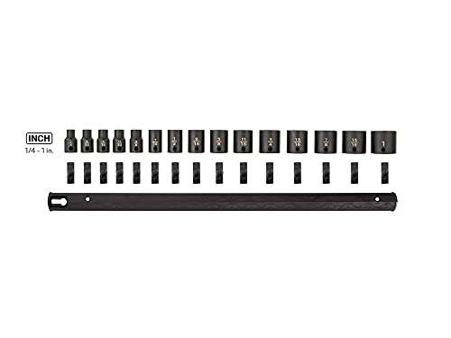 TEKTON 3/8 Inch Drive Impact Socket Set, 15-Piece | SID91104 - size: 15-Piece (1/4-1-Inch), style: Standard