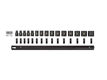 TEKTON 3/8 Inch Drive Impact Socket Set, 15-Piece | SID91104 - size: 15-Piece (1/4-1-Inch), style: Standard