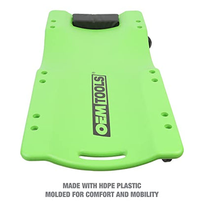 OEMTOOLS 24977 36” Mechanic’s Creeper with Headrest, Low Profile Creeper, Automotive Creeper, 350 Pound Weight Capacity, Green