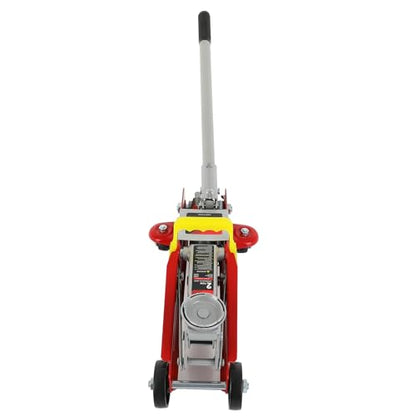 OCPTY Low Profile Floor Jack 2 Ton (4400 lbs), Heavy Duty Iron Hydraulic Racing Floor Jack, Hydraulic Car Jack, Single Piston Quick Lift Pump, 4.92"-11.81" Height Lifting Range (red)
