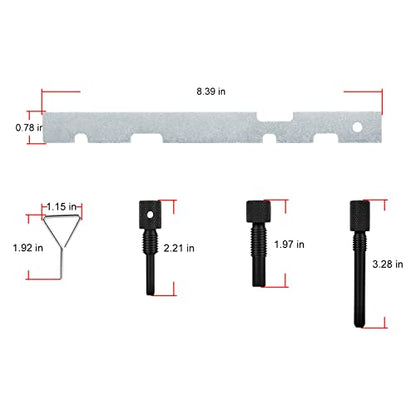 5PC Cam Timing Alignment Tools Compatible with Ford/Mazda 303 465 574 507 | Timing Belt Tool Set for Ford Mazda 2.0L 2.3L 2.5L MZR Duratec Engines, Quality Aluminum & Steel
