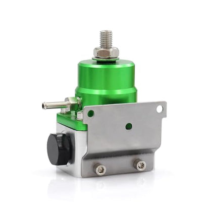 Adjustable Universal EFI Fuel Pressure Regulator Kit with 0-160psi Fuel Pressure Gauge and AN6-6AN Fuel Line Hose Fitting Connectors Kit (GREEN) - color: GREEN