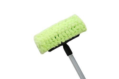 Forgrace 60" Car Wash Brush with Long Handle | Flow Through Auto Cleaning,| Extendable Handle,|Soft Bristle Brush for Car, RV, Boat, Solar Panel, Deck Washing, House Side - color: Green With Handle