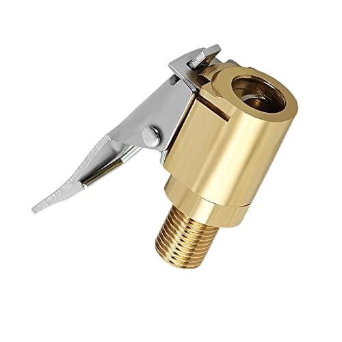 Tire Air Chuck with Clip Adapter, Brass Locking Tire Inflator Nozzle Adapter Connect, No Leakage Tire Chucks for Vehicle Inflator Compressor Pump Connect Accessories Tool 8mm 1Pack - color: A-1Pack