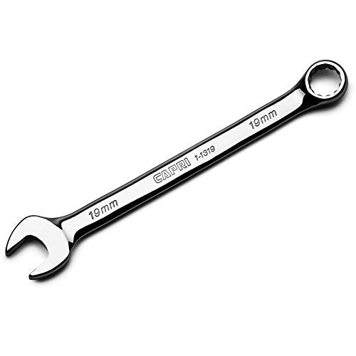 Capri Tools 19 mm Combination Wrench, 12 Point, Metric, Chrome (1-1319) - size: 19 mm