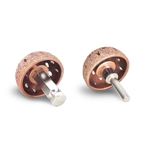 2Pcs 1.5’’ Tire Buffing Wheel 38mm Grinder & Patch Tool with Linking Rod | Thread Adapter Tire Repair Grinding Head Tire Patch Roller for Low & High Speed Tire Buffer - color: 38mm