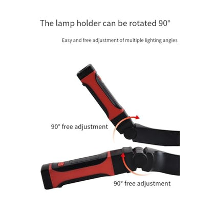 Neck Flashlight 4X Detachable Neck Light Rechargeable, LED Work Light with Magnetic Base, Hands Free Mechanic Light, Around Neck