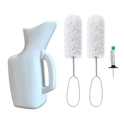 Angled Tire Lube Bucket Kit - 11.5" Lube Swabs + 1 Quart Bottle + Tire Tread Depth Gauge, Works for Tire Changing, Mounting & Maintenance (White, 4 Pcs) - color: white