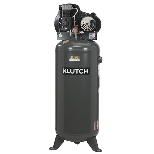 Klutch 60-Gallon Single-Stage Vertical Air Compressor, 3.7 HP, 230 Volts - size: 60 Gallon