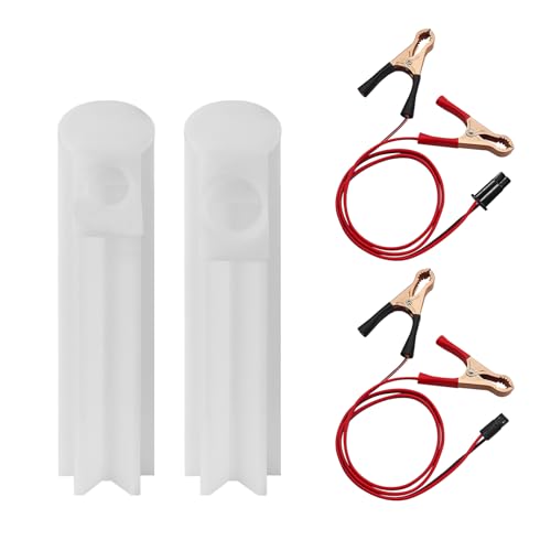 4PCS Fuel Injector Cleaner Kit, Fuel Injector Cleaner Tool, Auto Gas Injection Nozzle Adapter DlY Cleaning Assistant Tool with Test Lead, Fuel Injector Tester Cleaner Fit for 12-24V Car