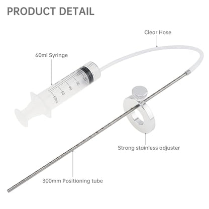 Windance Motorcycle Front Fork Repairing Tool Kit,Fork Seal Saver Cleaner Shock Repairing Absorber Tool 45mm-55mm + Fork Suspension Oil Level Measurement Gauge Oil Syringe Tool (Blue)