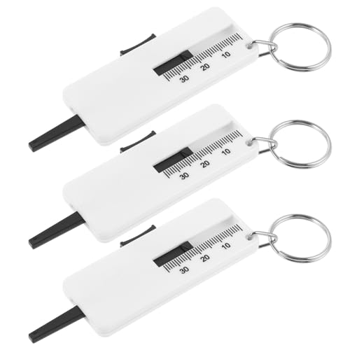 Beavorty 3pcs Tire Tread Depth Gauge Set White Abs Material Built to Last Automotive Tire Gauge Tool for Accurate Measurement
