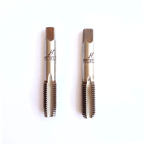 AtticZone M10 x 1.25 Metric Hand Thread Tap, Right Hand, Alloy Tool Steel, 1 Taper Tap, 1 Plug Tap for Metal Working DIY Industrial - size: M10x1.25
