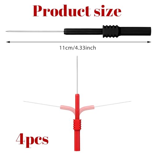 4 Pcs Back Probe Kit Flexible Back Probe Automotive Diagnostic Test Repair Tools for Car Tester Electrical and Automotive Testing Tools Multimeter Testing