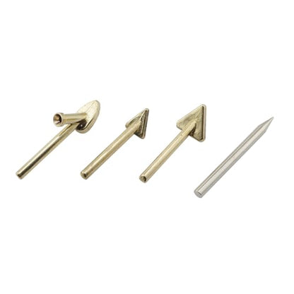 ZYAMY 4PCS Plastic Soldering Tip Triangle Smoothing Tip Soldering Iron Tip Copper Tip with Hole Soldering Rod Heating Smoothing Repair Tool For Fuel Tank Car Bumper Dashboard Kayak Repair