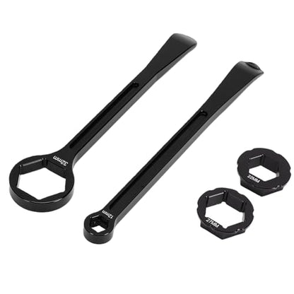 Zunate Motorcycle Tire Lever Wrench Tool Set, Aluminum Alloy Spoon Kit with 10mm 13mm 22mm 27mm 32mm Hex Heads for Dirt Bike and Off Road Motorcycle Maintenance
