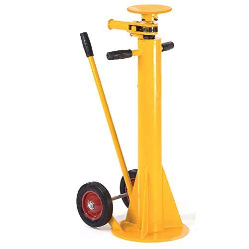 GLOBAL INDUSTRIAL 100,000 Lb. Static Capacity Standard Duty Trailer Stabilizing Jack Stand | Stabilizing Jack Stand, 40,000 lb. Lifting Capacity, 39-1/2" to 51" Height Adjustment