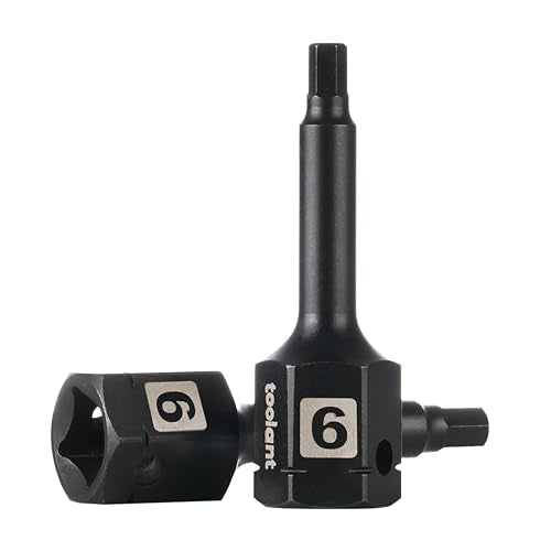 toolant 1/2" drive 6mm impact hex bit socket set 2PCS,Hex Drive, S2 Steel Air Drive Allen Socket set,Impact Grade，Anti-Roll Design - size: 1/2" drive - 6mm - 2 PCS