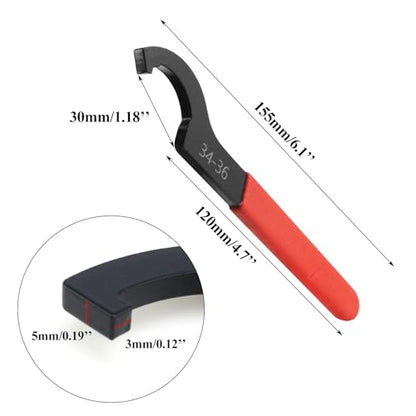 PRO BAT Universal Motorcycle Shock Absorber Spanner Wrench Hook Pin Spanner Wrench Shocker Shokie Adjusting Tools C Spanner for Pit Quad Dirt Bike ATV 34-36 - size: 34-36