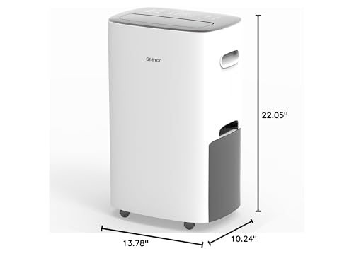 Shinco 86 Pints Dehumidifier for Home and Basements, 5000 Sq.Ft Dehumidifiers with Drain Hose, Auto or Manual Drainage, Auto Defrost, Quietly Remove Moisture, Intelligent Humidity Control, 24HR Timer - color: 5,000 Sq.Ft with Drain Pipe
