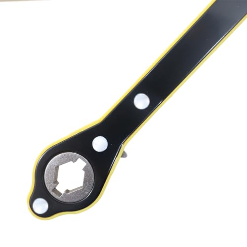 Car Scissor Jack Wrench 2 in 1 Universal Car Ratchet Wrench ( Dual-use ) | Replacement Scissor Jack Crank Handle 360° Swivel Labor-Saving Jack Ratchet Wrench with Converter Car Jack Handle