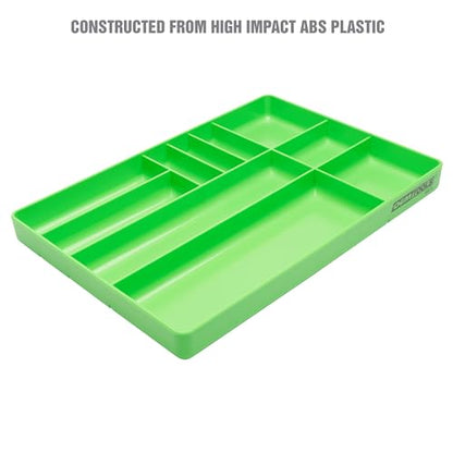 OEMTOOLS Tool Box Organizer Tray for Small Parts, Stackable Design | Low-Profile Fits in Shallow Tool Box Drawers, High Impact ABS, Rolled Bottom Edges Allow Easy Removal of Small Parts