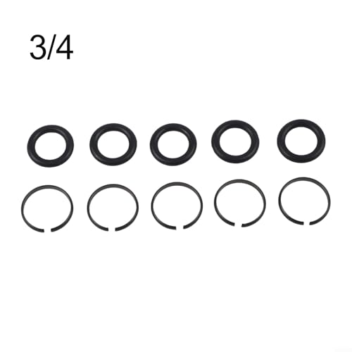 Pneumatic for IMPACT Wrench Socket Retainer Rings With O-Rings, Metal Construction For 3/8, 1/2, 3/4, 1 Inch Air Tools, 5 Sets Repair Kit For Automotive Garage(3/4) - color: 3/4