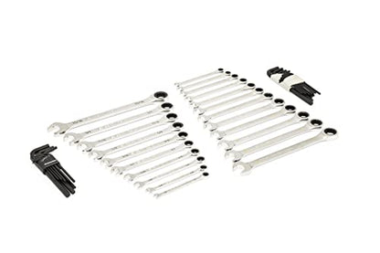 GEARWRENCH 44 Piece 90-Tooth SAE/Metric Ratcheting Wrench and Hex Key Set - 86528