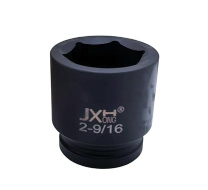 1-1/2" Drive Impact Socket, 6-Point, Heat Treated Cr-Mo Steel – Heavy Duty for Hydraulic Impact Wrench (2-9/16") - size: 2-9/16"