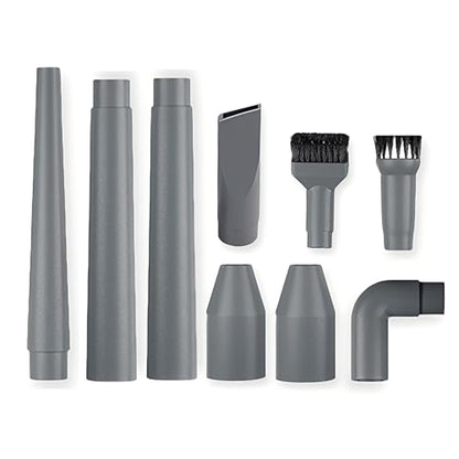 9 Pcs Micro Cleaning Nozzle Kit, 1-1/4" and 1-3/8" Detailed Cleaning Vacuum Attachment Compatible with Compact Wet Dry Shop Vacuum for Home/Office/Vehicle