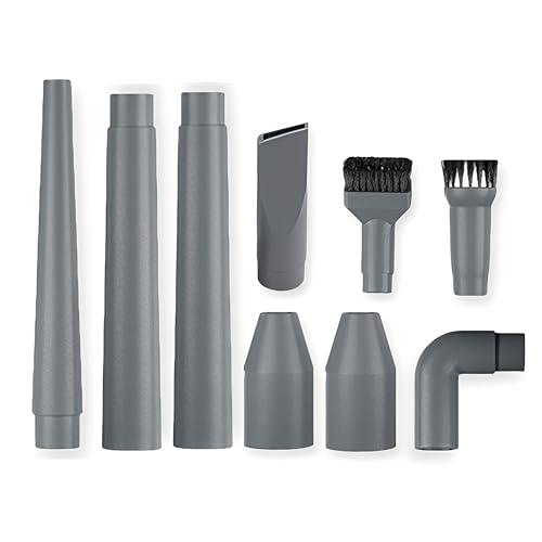9 Pcs Micro Cleaning Nozzle Kit, 1-1/4" and 1-3/8" Detailed Cleaning Vacuum Attachment Compatible with Compact Wet Dry Shop Vacuum for Home/Office/Vehicle