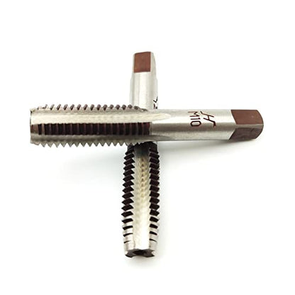 AtticZone M10 x 1.5 Metric Hand Thread Tap, Right Hand, Alloy Tool Steel, 1 Taper Tap, 1 Plug Tap for Metal Working DIY Industrial - size: M10x1.5