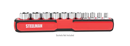 Steelman 75104 Small 6-Inch Long Magnetic Steel Socket Storage and Parts Accessory Tray - size: 1- pc Small 6-Inch Long