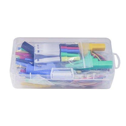 Back Probe kit 30pcs, Copper Alligator Clips to Banana Plug Test Lead, Automotive Test Lead Kits for Automotive Repair and Diagnostic Circuit Testing - color: Blue