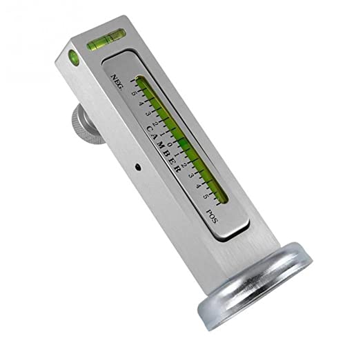 Four Wheel Alignment Magnetic Gauge Tool for Camber and Caster Angle Measurement, Adjustable Leveling Instrument with Range from - 5 to 5 Degrees, Attaches to Wheel Hub or Brake